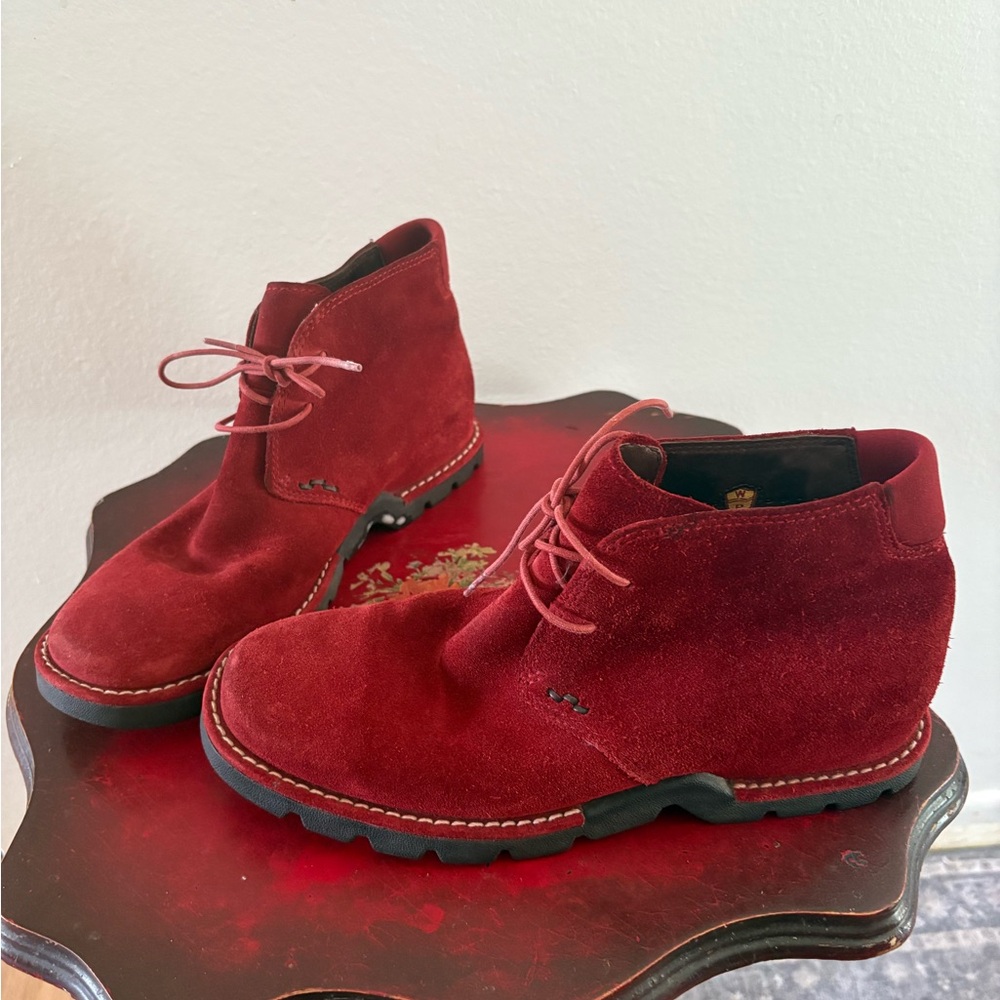 Cole Haan Burgundy Suede Chukka Boots